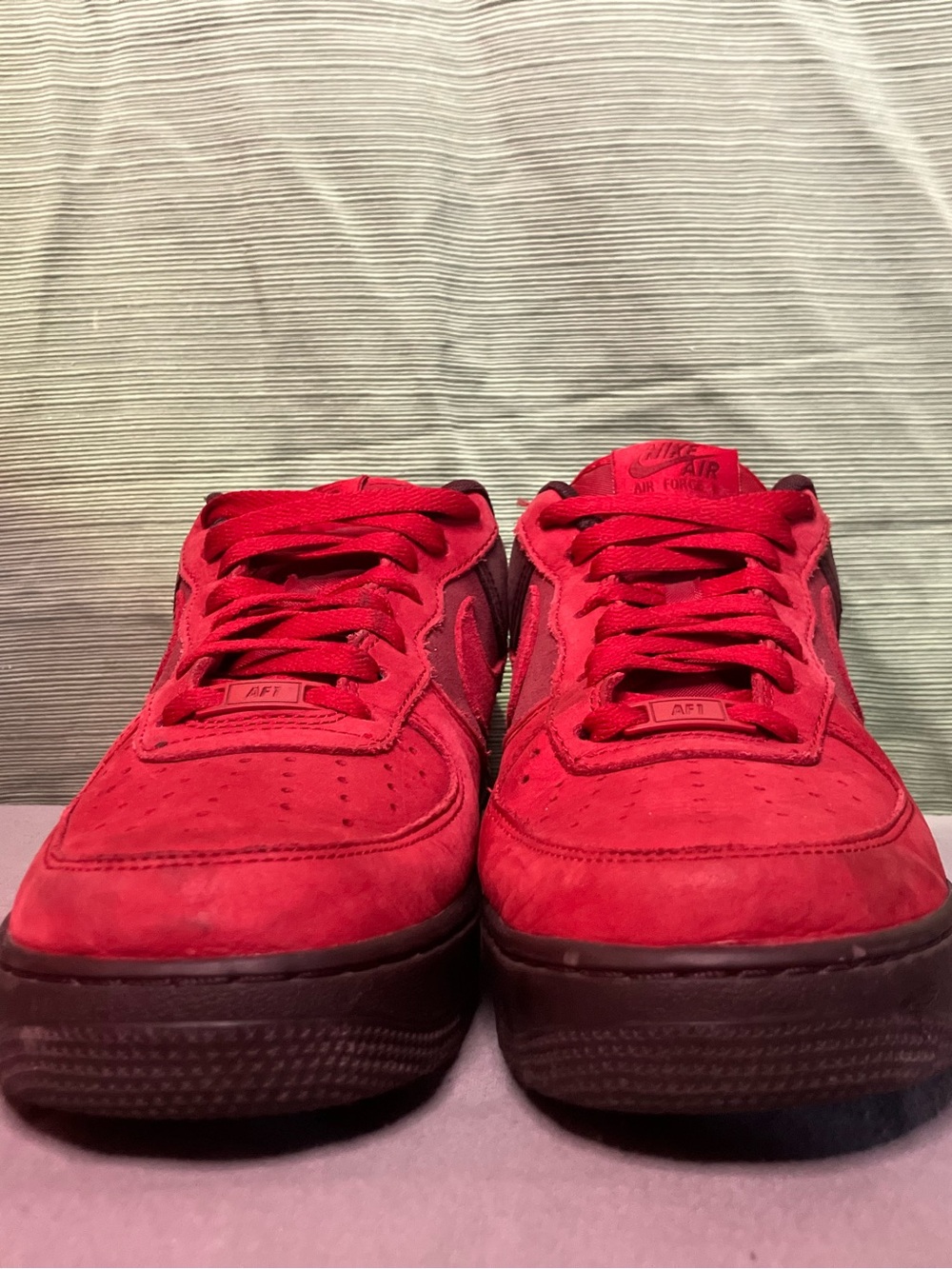 Nike Men’s Air Force 1 Low Sneakers in Red